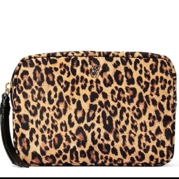 NWT! Victoria's Secret Leopard Print Cosmetic Bag - Picture 4 of 7